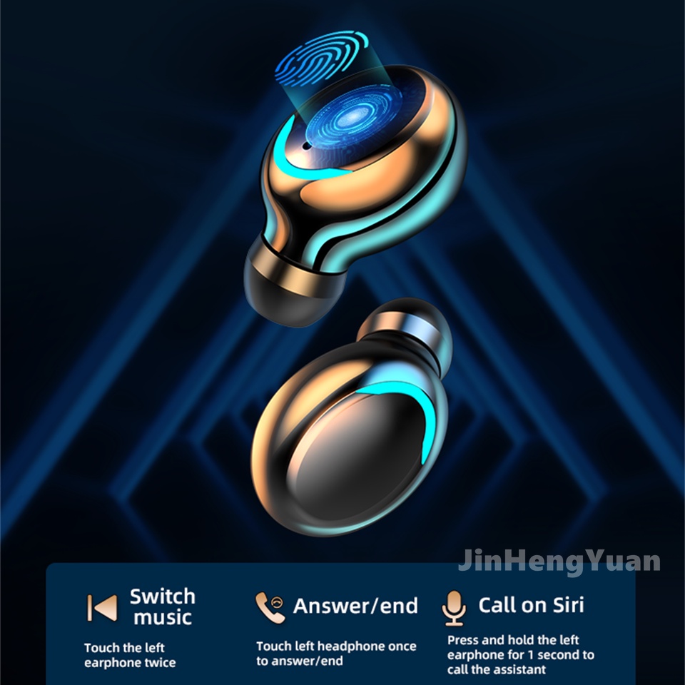 Tai Nghe Bluetooth Không Dây F9 5 9d Chống Nước Có Micro Chất Lượng Cao