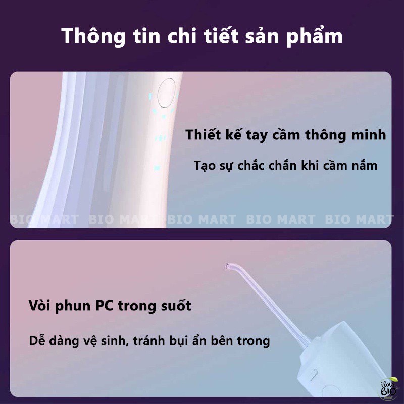 Máy tăm nước Xiaomi Enpuly ML8 Không dây – Tăm nước vệ sinh răng miệng sạch sâu, chống nước IPX7 250ml - Q099