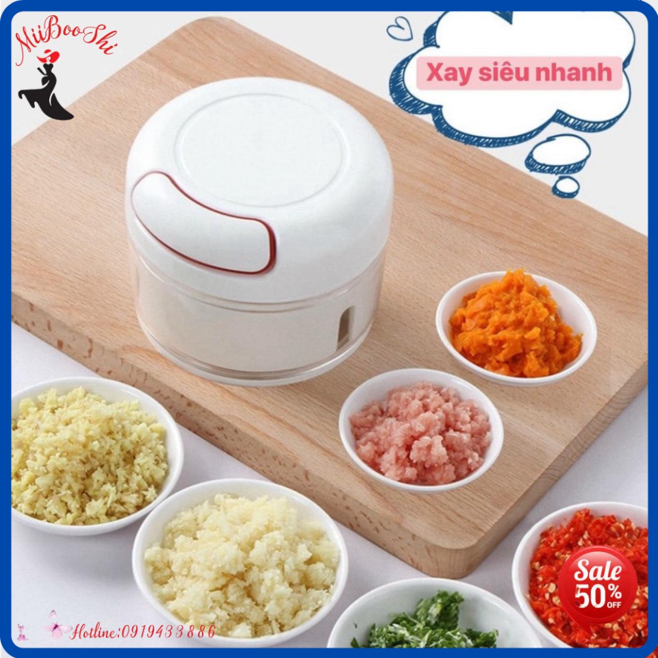 Dụng cụ xay tỏi ớt cầm tay đa năng thế hệ mới, Máy xay tỏi Kéo Tay Mẫu Mới Chất Liệu Nhựa Cao Cấp An Toàn | BigBuy360 - bigbuy360.vn