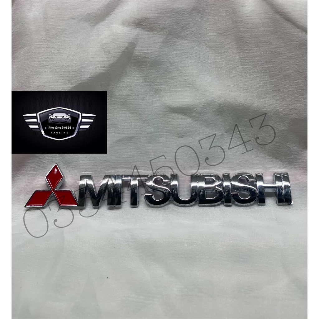Team logo chữ nổi Mitsubishi