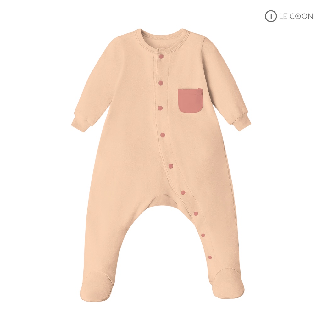 LE COON | Bodysuit Cúc Bấm Bên Liền Tất | COMFY | 0-12 tháng