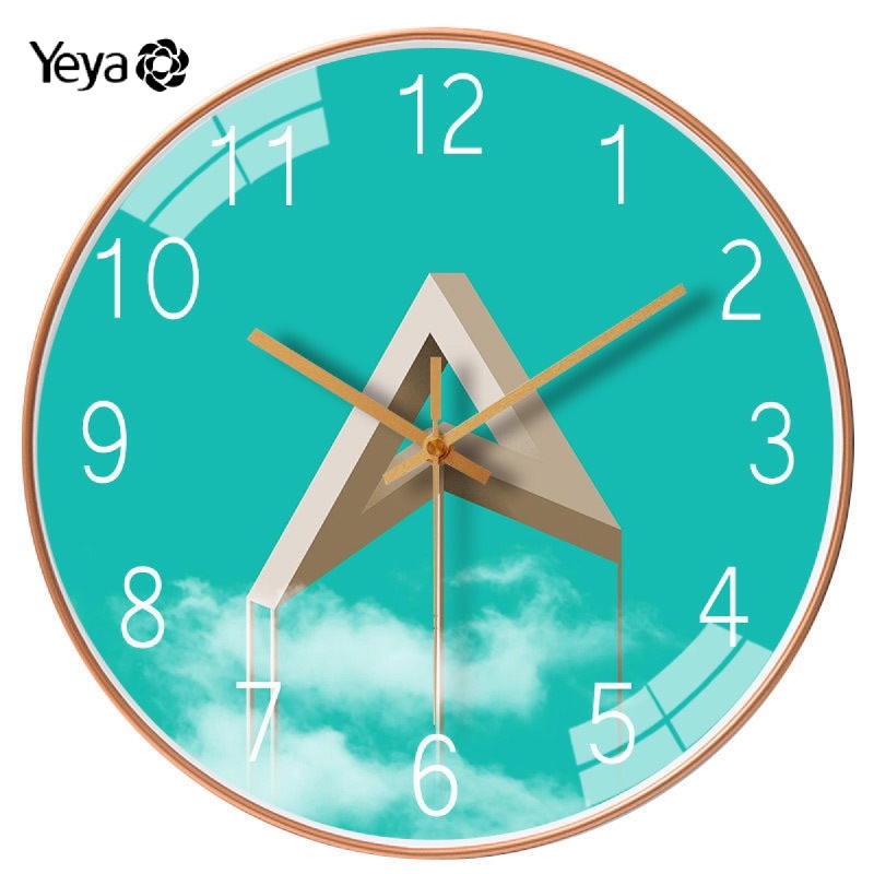 Đồng hồ treo tường YEYA hình tròn 8 inch 20cm phong cách sành điệu