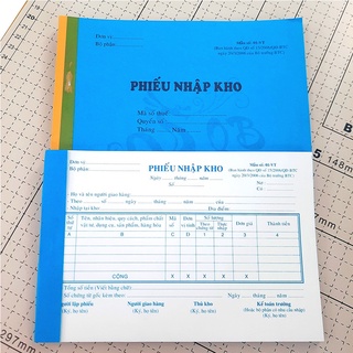 10 quyển phiếu nhập kho 2 liên 13x19cm 60t