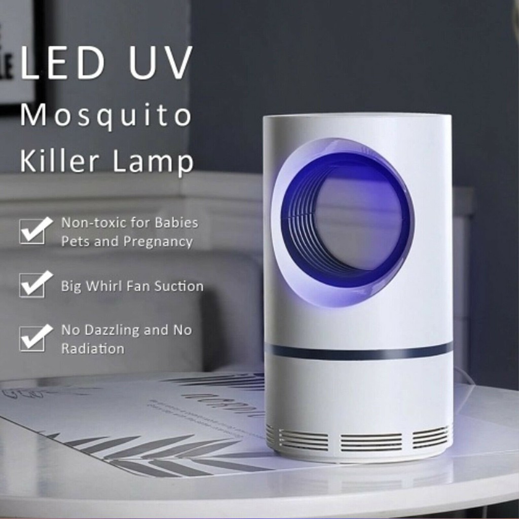Đèn Bắt Muỗi Hình Trụ Nguồn USB An Toàn, Máy Bắt Côn Trùng Dùng Trong Gia Đình