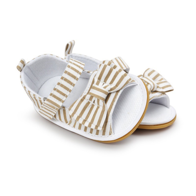Giày Sandal Đính Nơ Cho Bé Gái 0-18 Tháng Tuổi