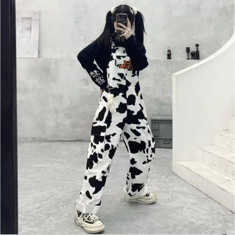 [Order] Quần yếm style bò sữa kute unisex nam nữ