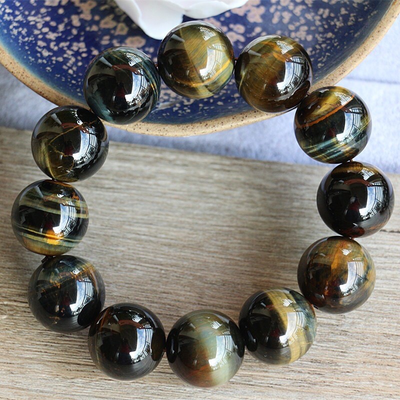 Hạt tròn Tiger's Eye làm đồ handmade