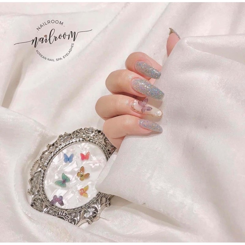 Phụ kiện bướm 3D xinh trang trí nail cực đẹp trend