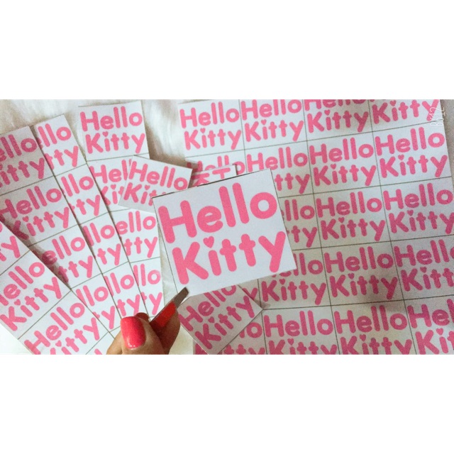 Decal chữ Hello Kitty