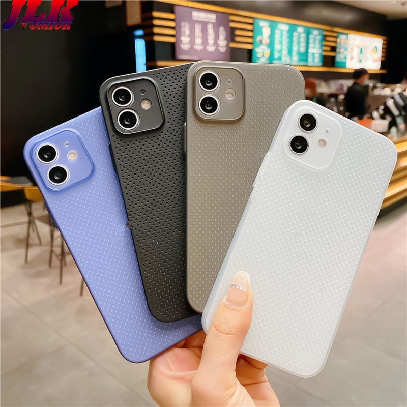 Ốp Điện Thoại PP Mềm Siêu Mỏng Tản Nhiệt Thoáng Khí Bảo Vệ Camera Cho iPhone 14 13 12 11 Pro Max