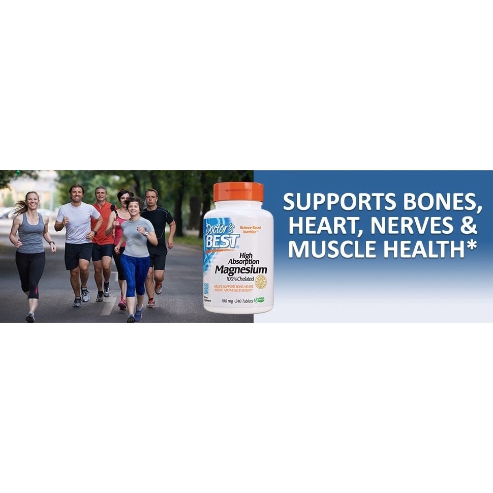 Magie | Magnesium glycinate Doctor's Best 100mg/serving 1 viên ngủ ngon tăng miễn dịch nhập chính hãng chất lượng cao