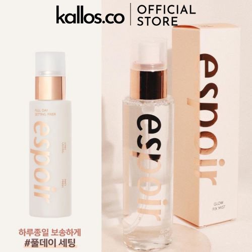 [TEM BILL CHÍNH HÃNG] Xịt Khoá Nền Espoir Full Day Setting Fixer, Glow Fix Mist