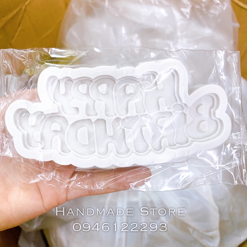 Khuôn chữ Happy Birthday silicone