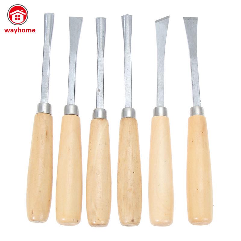 Set 6 dụng cụ đục khắc tay cầm gỗ chuyên dụng