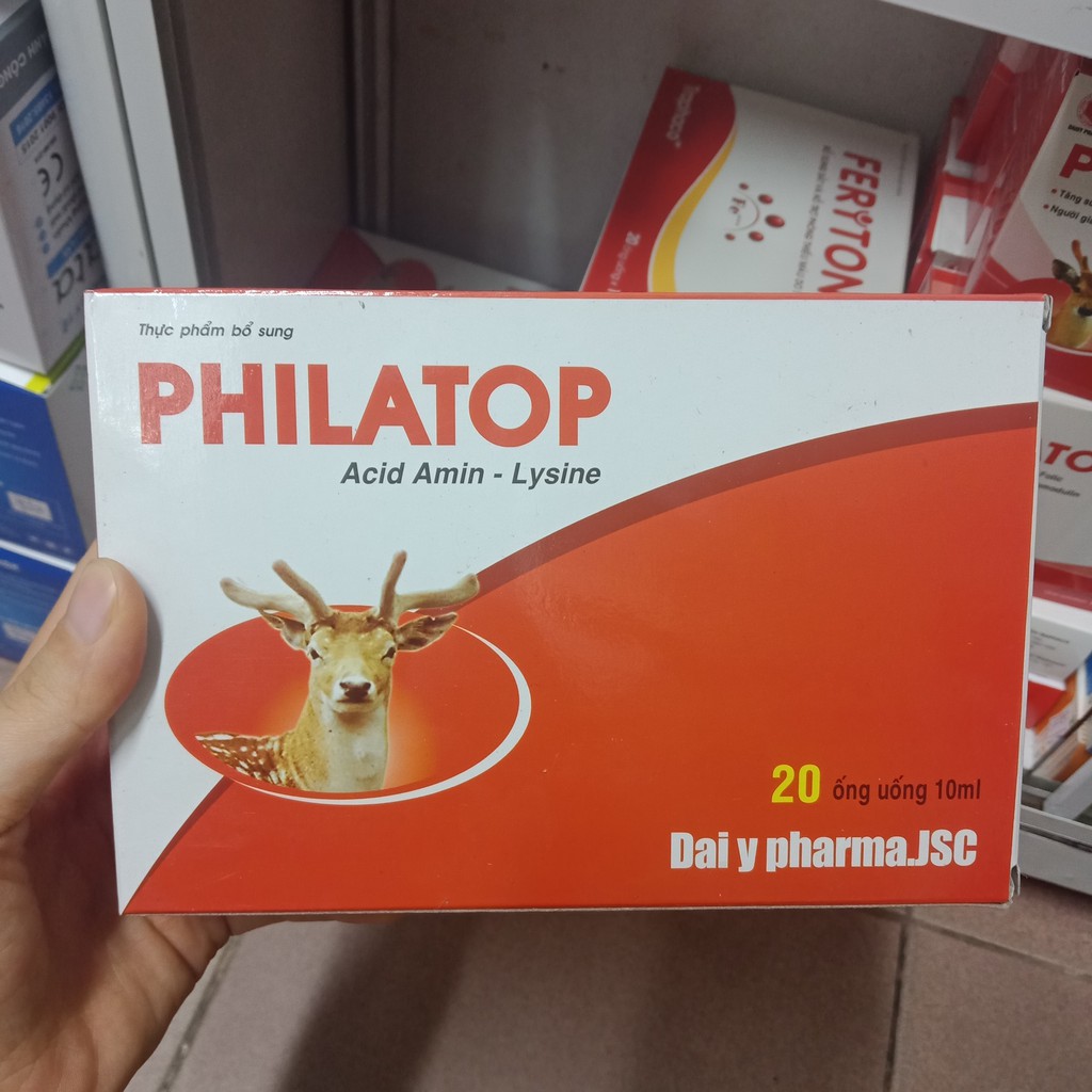 Philatop đạm ống hộp 20 ống thuỷ tinh