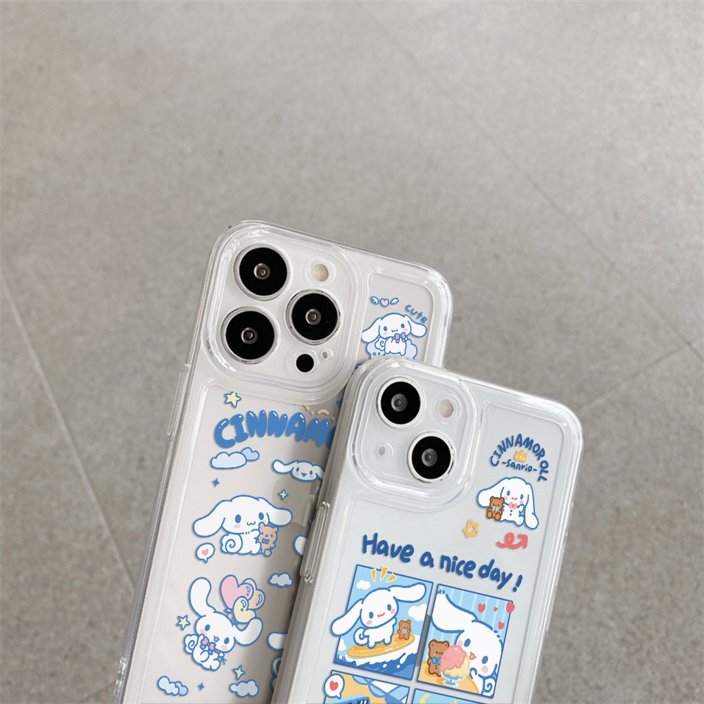 Ốp Điện Thoại Trong Suốt Hình Cinnamoroll / Không Gian Cho iPhone 13 12 11 X XS Pro 7 8 Plus Max XR