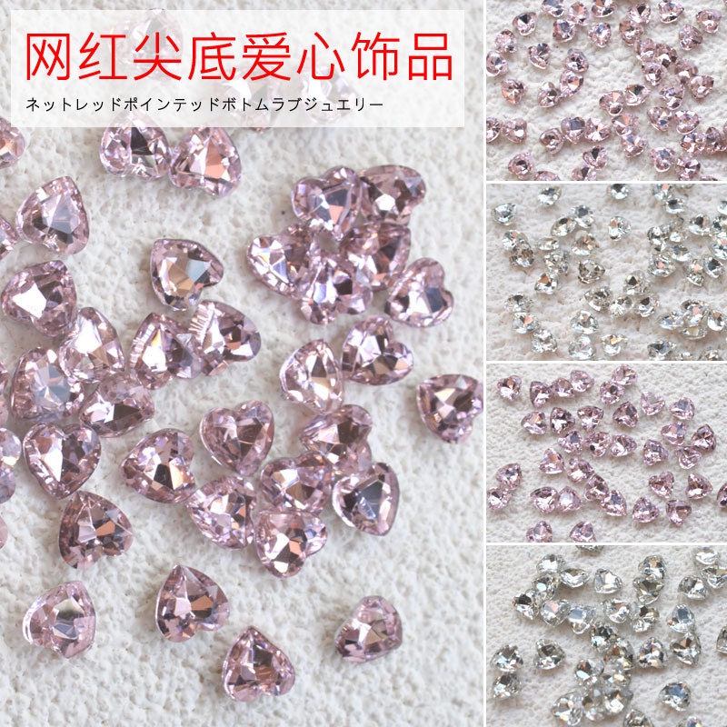 Bộ 10 Mẫu Mũi Khoan Thủy Tinh Trong Suốt K9 Dùng Làm Phụ Kiện Trang Sức / Móng Tay
