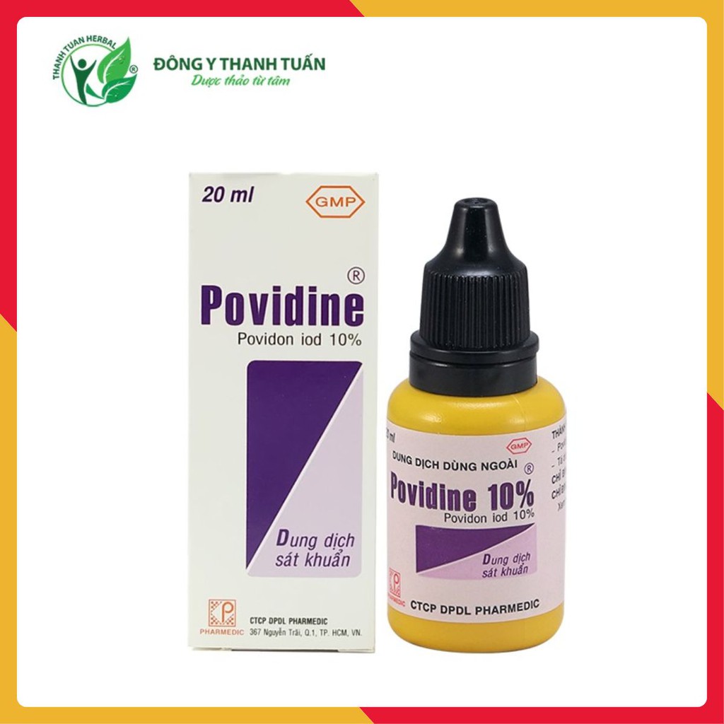 [New] Chai Sát Trùng Vết Thương Povidine 20ml (Vàng)