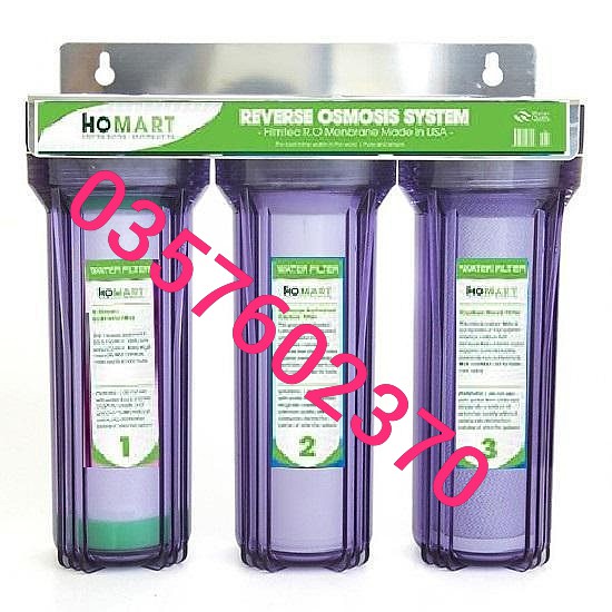Bộ Lọc nước sinh hoạt gia đình - lọc chặn cặn bùn đất 3 cấp 10 inch