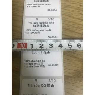 Combo 5 cuộn giấyin nhiệt, in tem, khổ 30x40