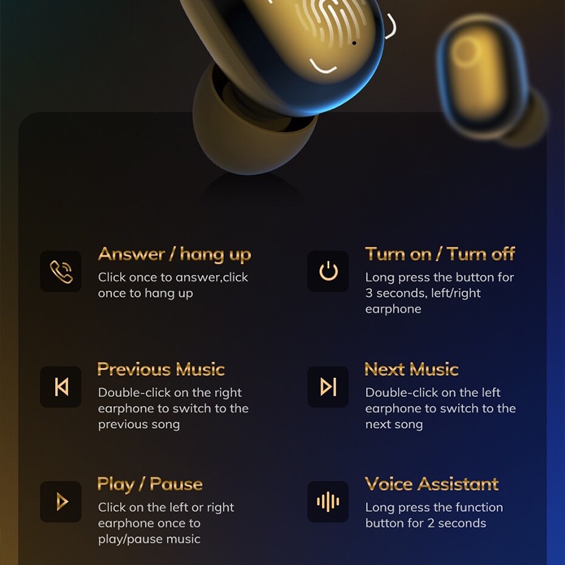 Tai Nghe Không Dây A10S Bluetooth 5.1 TWS CBAOO 9D Âm Thanh Nổi HiFi Chống Thấm Nước Chất Lượng Cao Kèm Mic