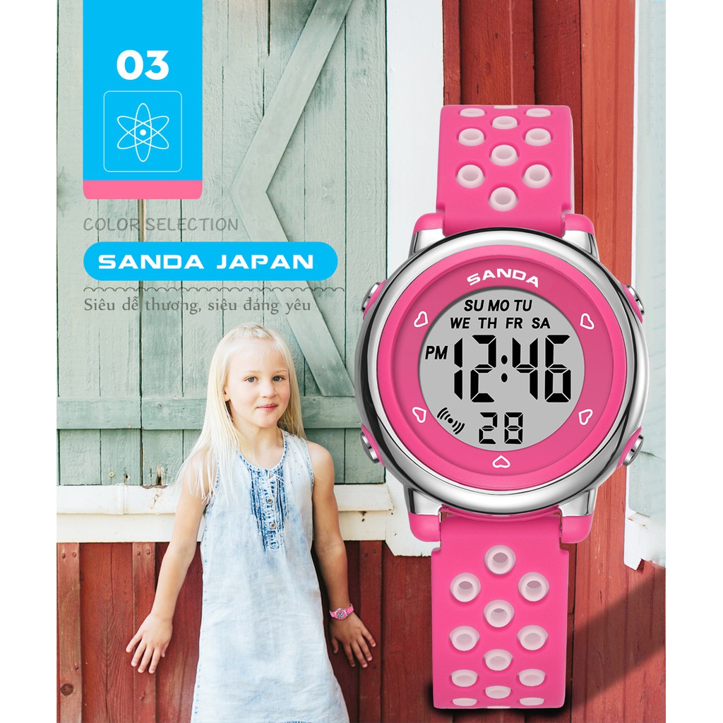 Đồng hồ Trẻ Em SANDA Nhật Bản, Chống Nước Tốt, An Toàn Tuyệt Đối Cho Bé