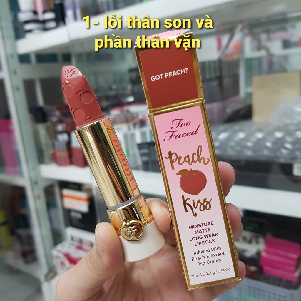 Son thỏi Too Faced Peach Kiss Moisture Matte Long Wear