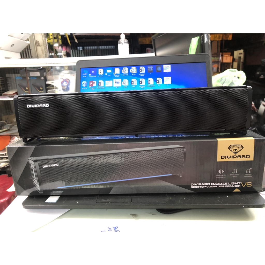 Loa Máy Tính Soundbar Mini Divipard V6 - loa bar Bluetooth có led  - âm thanh hay rất to