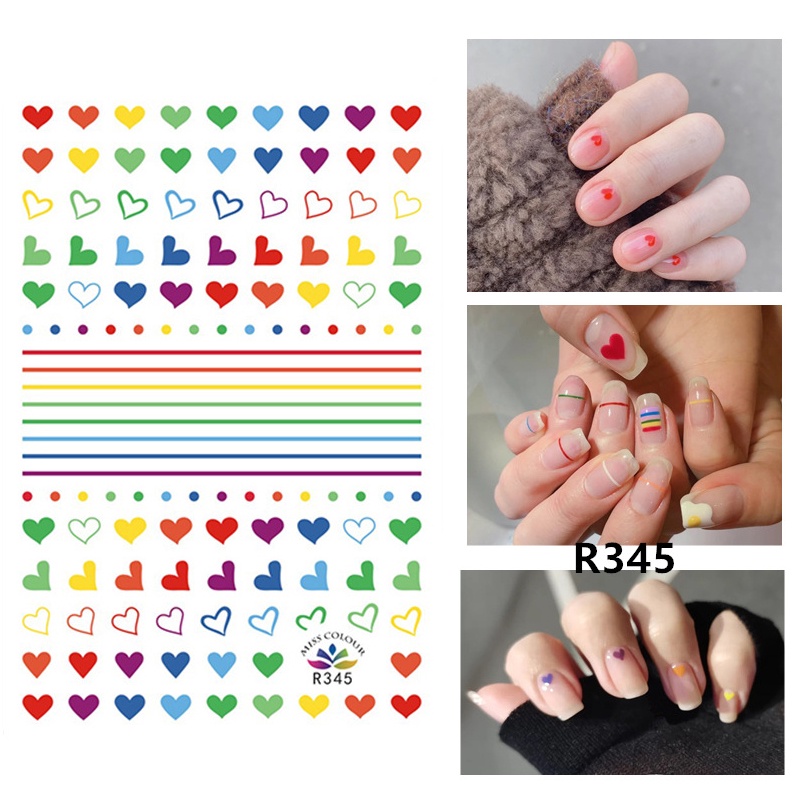 Tờ miếng dán trang trí móng tay nghệ thuật DIY ANNIES kiểu dáng hoạt hình dễ thương tiện lợi