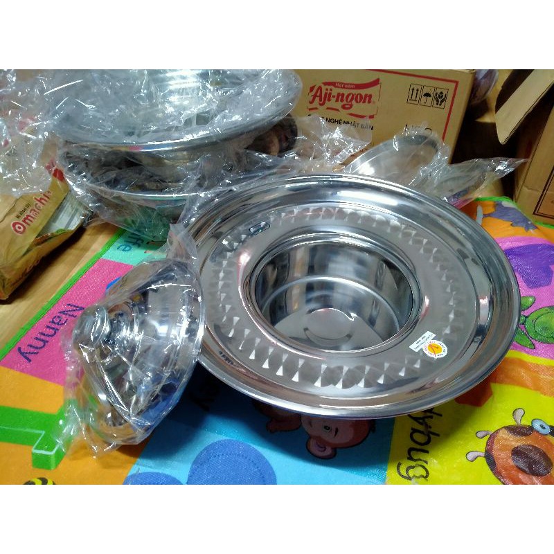 Nồi Lẩu Inox Mâm Vành Cao Cấp Nồi Lẩu Sống Inox