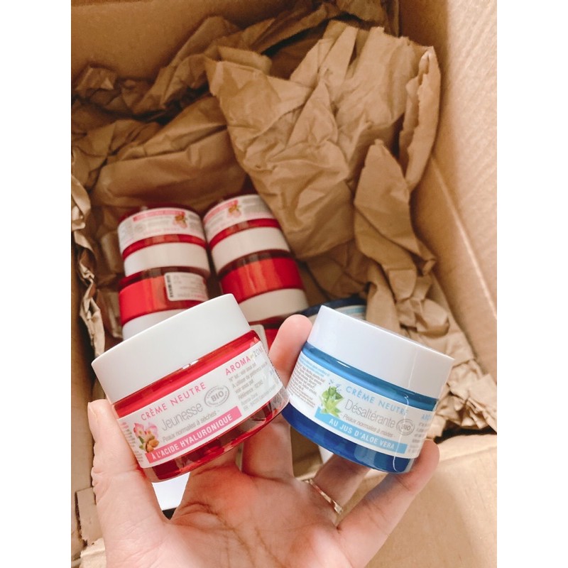 Kem dưỡng Aroma Zone - kem Désaltérante và kem Jeunesse