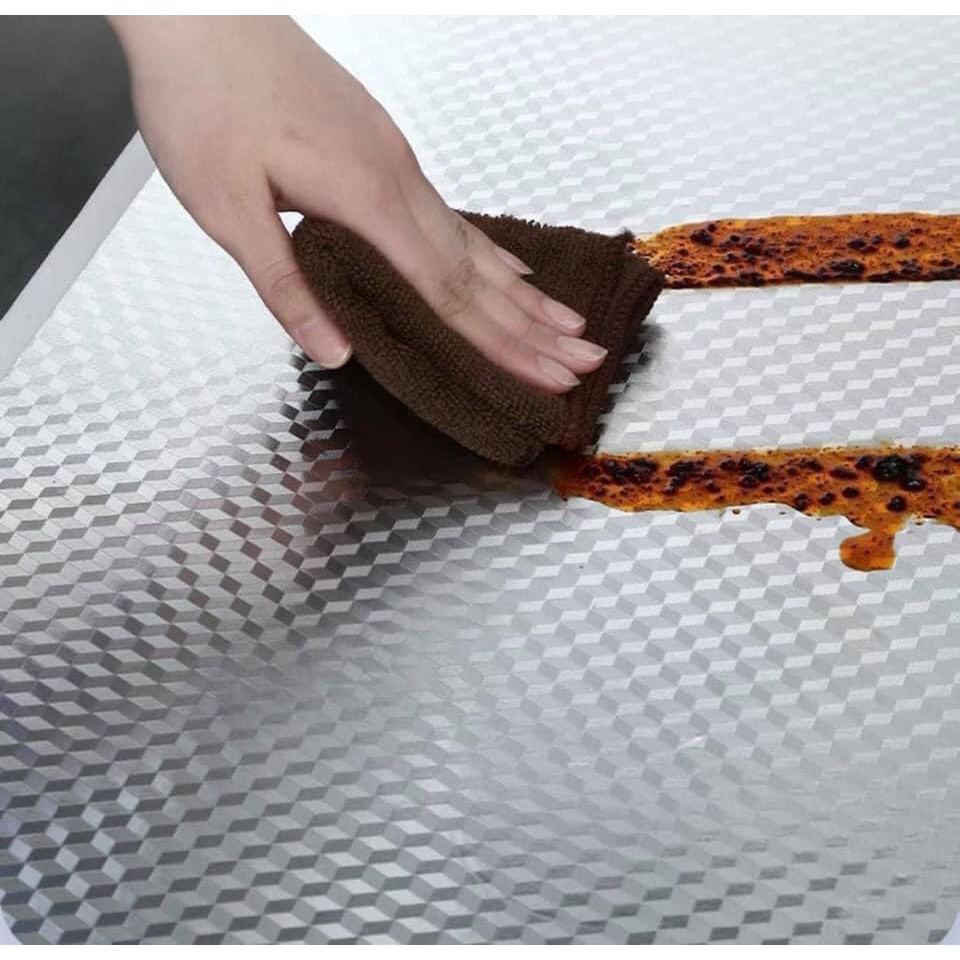 Cuộn Decal - Giấy Bạc Dán Bếp Cách Nhiệt Chống Thấm Chống Bám Bẩn Bền Dai