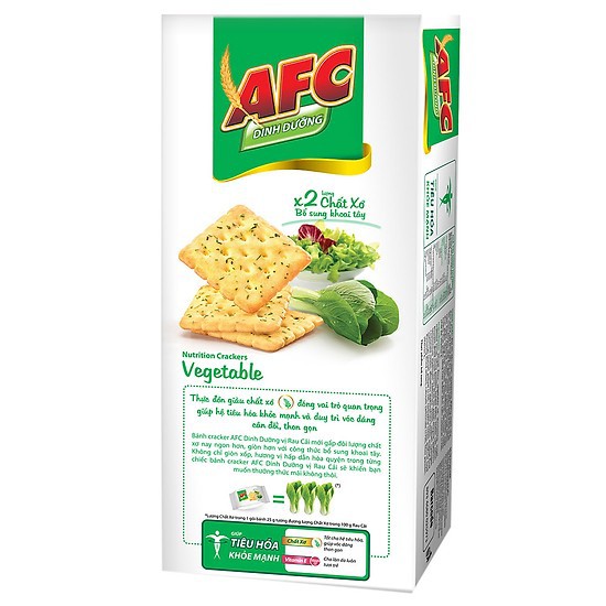 Bánh quy dinh dưỡng AFC vị rau, hộp 200g