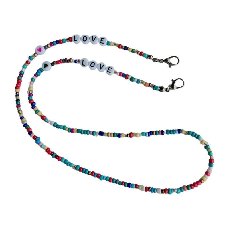 Dây Giữ Mắt Kính / Vòng cổ / Khuyên Tai Chống Trượt In Chữ Nhiều Màu Sắc