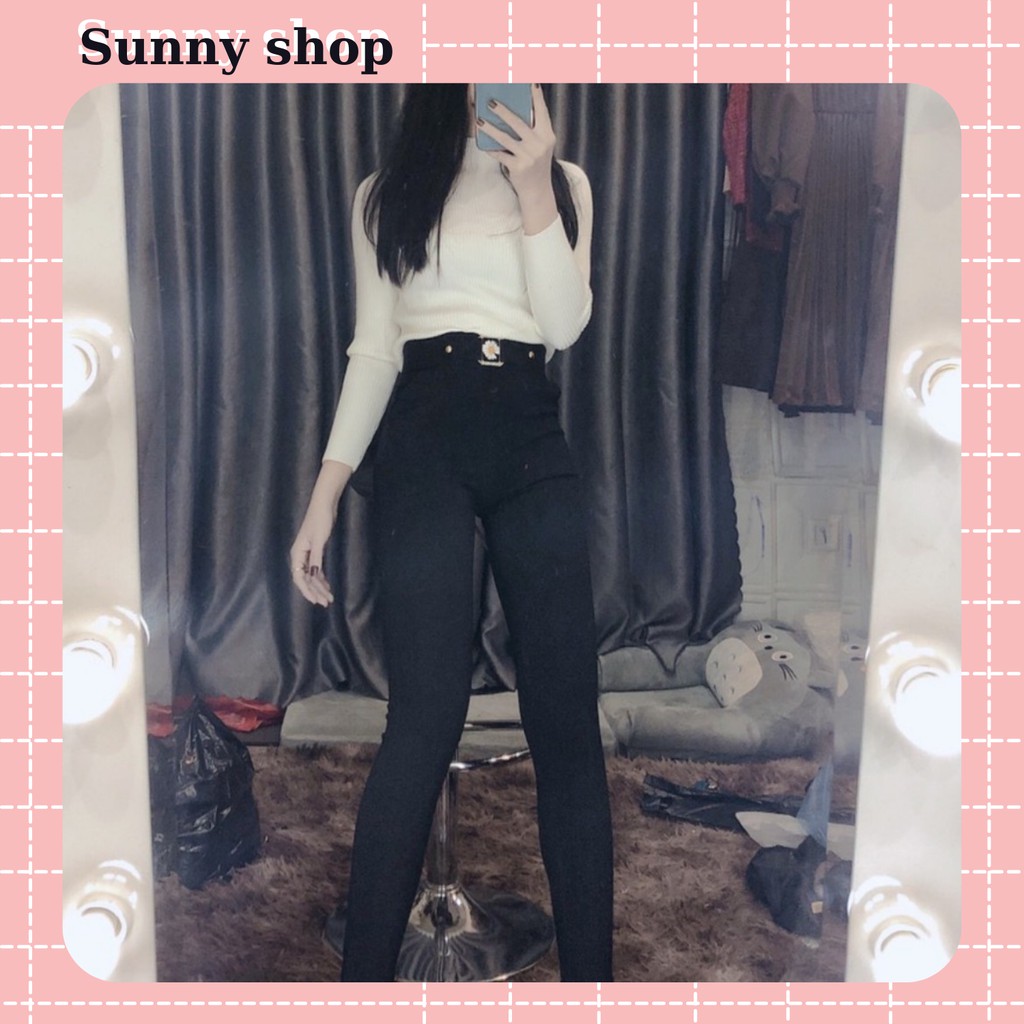 Quần legging nữ ⚡ RẺ VÔ ĐỊCH ⚡ Quần cạp cao đính đá hoa cúc, co dãn 4 chiều, hot trend 2021 | BigBuy360 - bigbuy360.vn