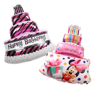 Bong Bóng Hình Bánh Kem Hoạt Hình Trang Trí Tiệc Sinh Nhật Cho Bé