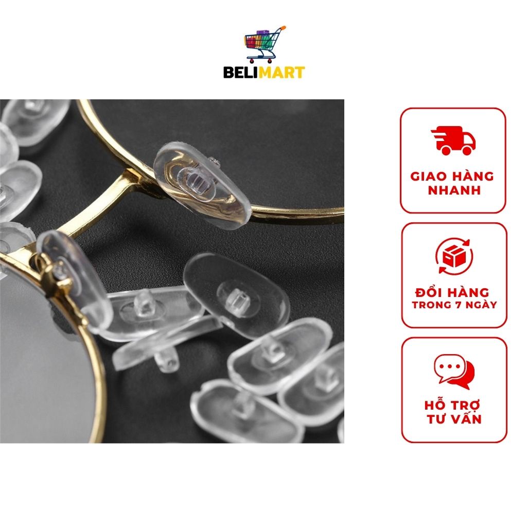 Đệm mũi mắt kính chất liệu silicon mềm cao cấp, giúp chống trượt và rơi kính Beli BL024