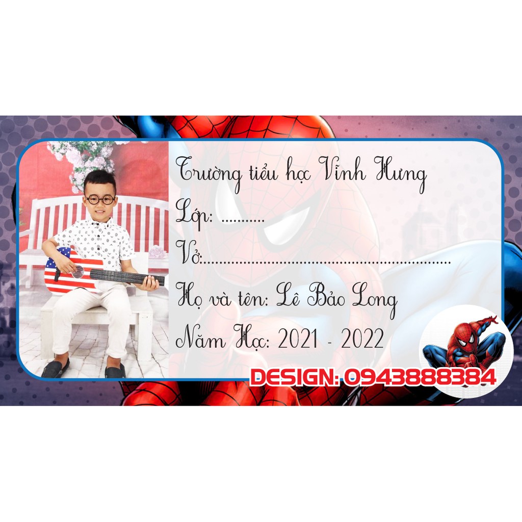 Sét 30 nhãn vở in theo yêu cầu