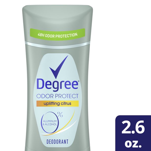 Lăn sáp nữ DEGREE 0 Aluminum Free Uplifting Citrus Deodorant 48H 74g (Mỹ)