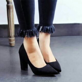 Giày trơn gót vuông _ch75