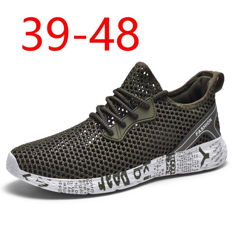 Giày Thể Thao Phối Lưới Thoáng Khí Size 39-48 Dành Cho Nam