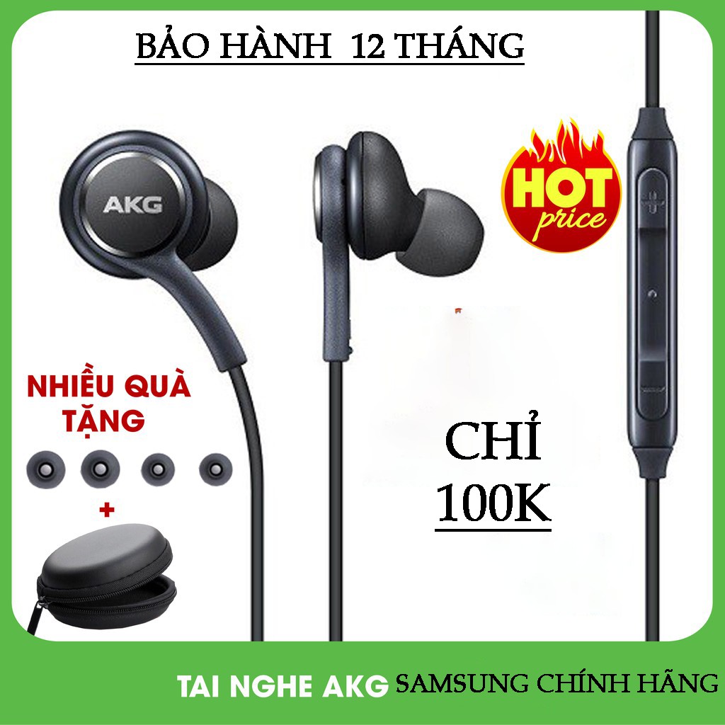 Tai nghe S8, Note 9, Note 10 AKG bóc máy tặng kèm hộp đựng