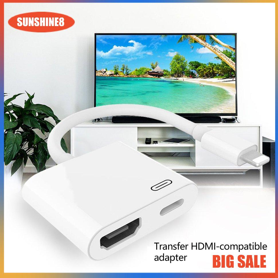 【SUN】Converter To HDMI-compatible Adapter For IPad To HDMI-compatible Phone