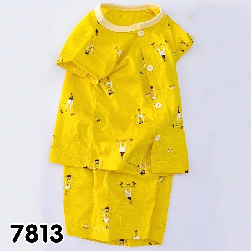 BỘ NGẮN TAY CÀI NÚT GIỮA NHIỀU HỌA TIẾT CHO BÉ TỪ 6KG- 19KG (2)