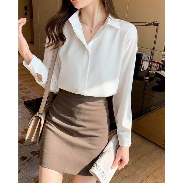 Áo Sơ Mi Nữ Công Sở Nhiều Màu Chất Liệu Lụa Mềm Mịn Cao Cấp | BigBuy360 - bigbuy360.vn