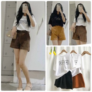 SET ÁO THUN KÈM SHORT NHUNG (KÈM VIDEO HÌNH THẬT)