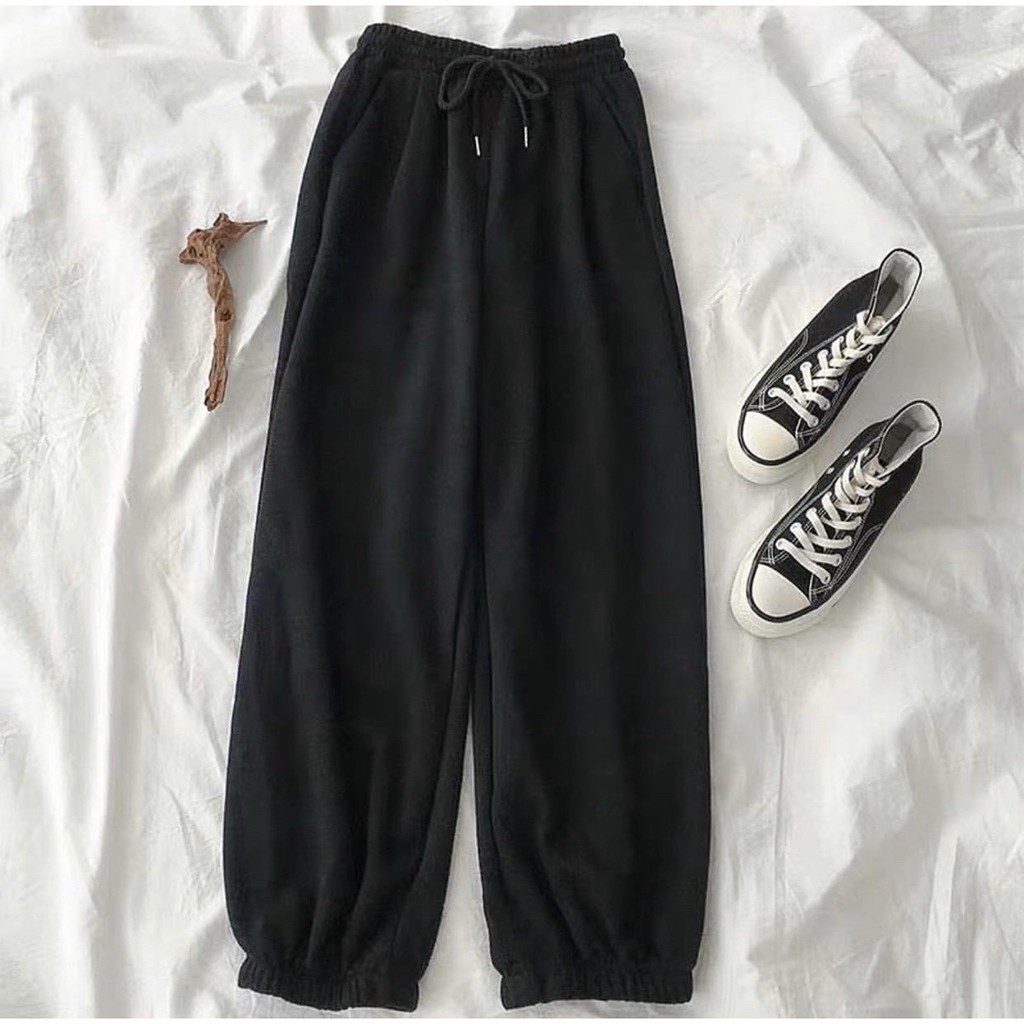 [ Mã FAMAYWA2 giảm 10K đơn 50K] Quần Jogger Nữ Dài Ống Rộng Có Bo SIMPLE Ulzzang (ẢNH THẬT)