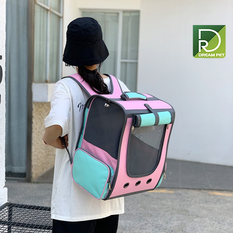 Balo Vận Chuyển Chó Mèo Size To DREAMPET - Balo Đựng Chó Mèo Trống Nắng Cao Cấp