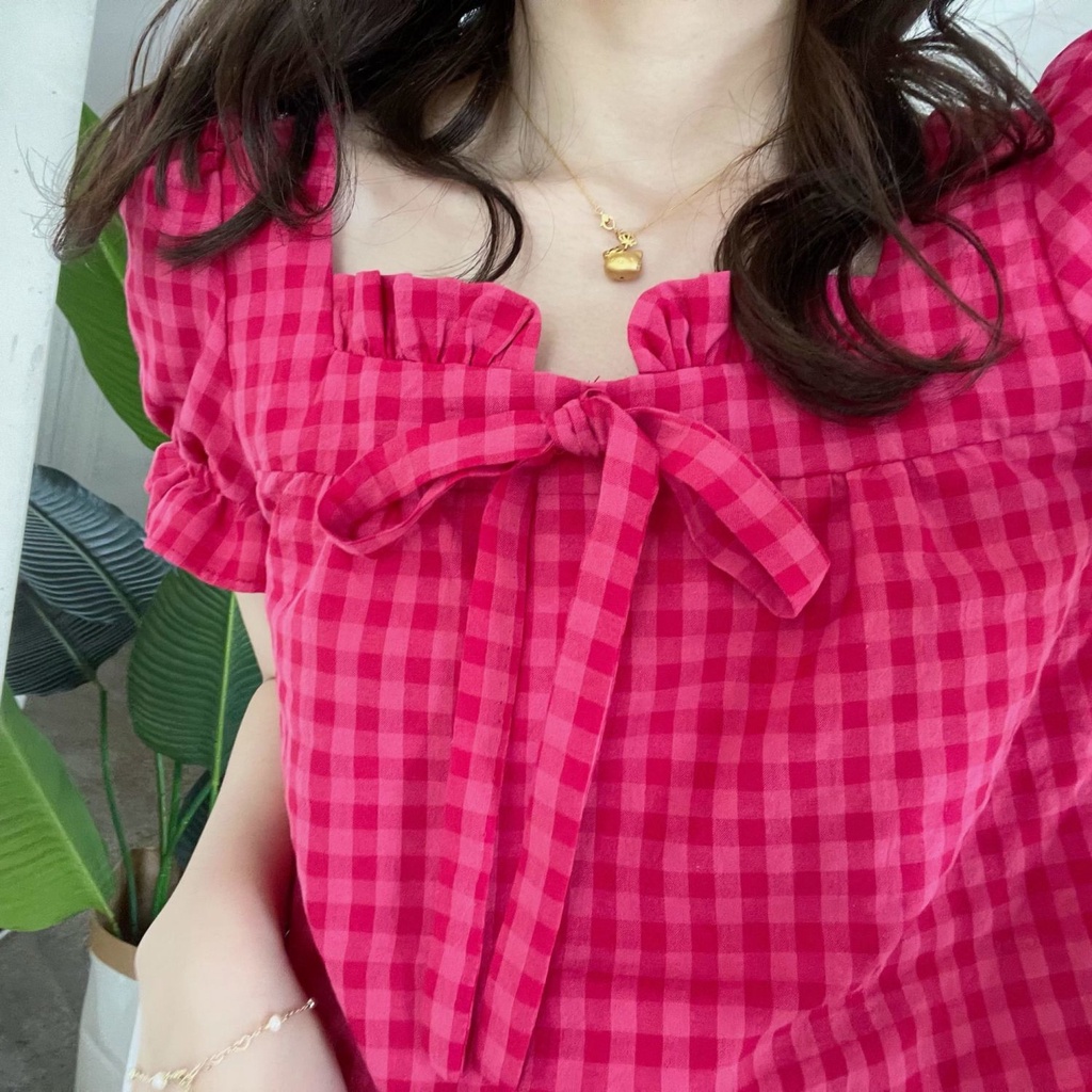 Áo sơ mi crop top đơn sắc dành cho nữ  tao bao
