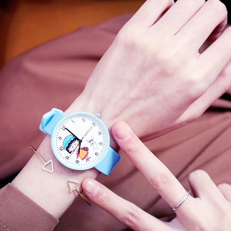 Đồng hồ thời trang nữ dây cao su Maruko Candycat PKHRCAT002